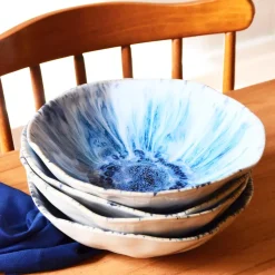 Céladon Paris Assiette creuse Onda | Bleu écume