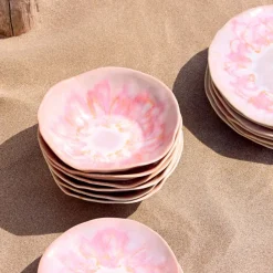 Céladon Paris Assiette creuse Onda | Rose anémone Hot
