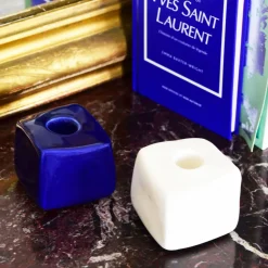 Céladon Paris Bougeoirs Sol | Mix Indigo & Blanc Sale