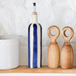 Céladon Paris Bouteille d'huile | Bleu Linhas Discount