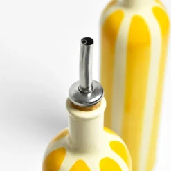 Céladon Paris Bouteille d'huile | Jaune Linhas
