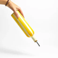 Céladon Paris Bouteille d'huile | Jaune Linhas