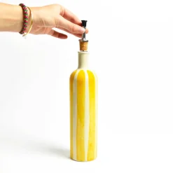 Céladon Paris Bouteille d'huile | Jaune Linhas