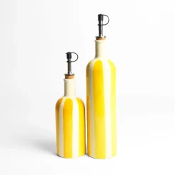 Céladon Paris Bouteille d'huile | Jaune Linhas