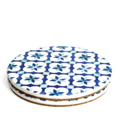 Céladon Paris Dessous de plat | Bleu & Vert d'eau Azulejos Hot
