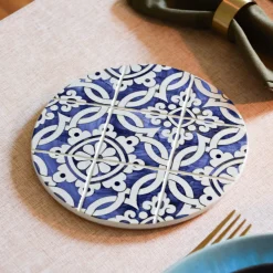 Céladon Paris Dessous de plat | Bleu Azulejos New