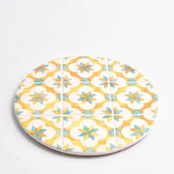 Céladon Paris Dessous de plat | Jaune & Vert Azulejos Clearance