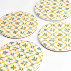 Céladon Paris Dessous de plat | Jaune & Vert Azulejos Clearance