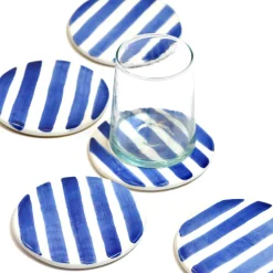 Céladon Paris Dessous de verre | Bleu Linhas Sale