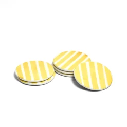 Céladon Paris Dessous de verre | Jaune Linhas New