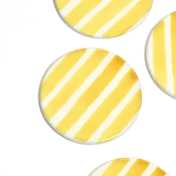 Céladon Paris Dessous de verre | Jaune Linhas New