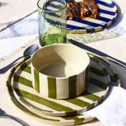 Céladon Paris Grand bol | Vert Linhas New