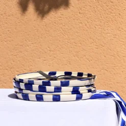 Céladon Paris Grande assiette | Bleu Linhas New