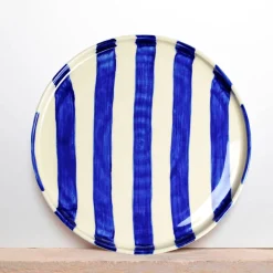 Céladon Paris Grande assiette | Bleu Linhas New