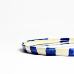 Céladon Paris Grande assiette | Bleu Linhas New