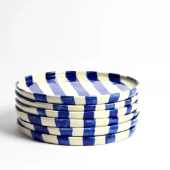 Céladon Paris Grande assiette | Bleu Linhas New