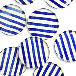 Céladon Paris Grande assiette | Bleu Linhas New