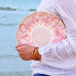 Céladon Paris Grande assiette Onda | Rose anémone New