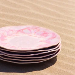 Céladon Paris Grande assiette Onda | Rose anémone New