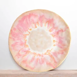 Céladon Paris Grande assiette Onda | Rose anémone New