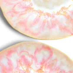 Céladon Paris Grande assiette Onda | Rose anémone New