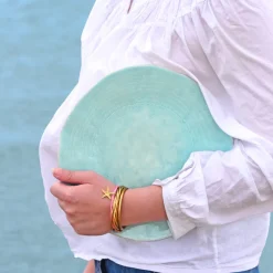 Céladon Paris Grande assiette Onda | Vert d'eau Discount