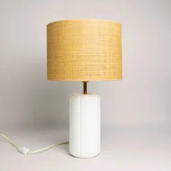 Céladon Paris Lampe Luzia | Blanc & Raphia Best