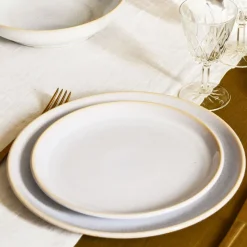 Céladon Paris Petite assiette | Blanc nacré Discount