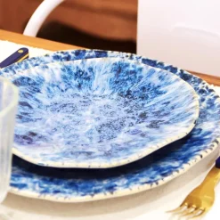 Céladon Paris Petite assiette Onda | Bleu écume Sale
