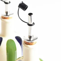 Céladon Paris Petite bouteille d'huile | Bleu & Vert Linhas Sale