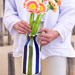 Céladon Paris Pichet | Bleu & Vert Linhas Sale