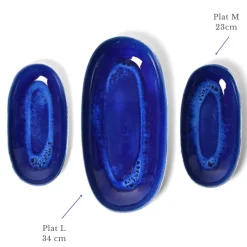 Céladon Paris Plat de service L | Bleu odyssée Discount