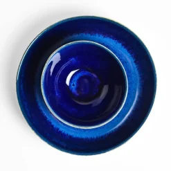 Céladon Paris Plat de service rond | Bleu odyssée New