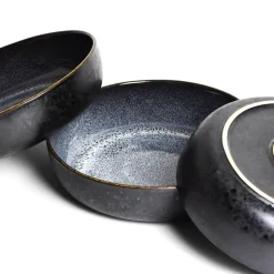 Céladon Paris Plat de service rond | Noir écume New