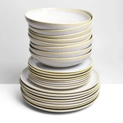 Céladon Paris Service pour 8 | Blanc audacieux New