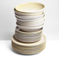 Céladon Paris Service pour 8 | Jaune sable Discount