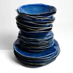 Céladon Paris Service pour 8 Onda | Bleu abyssal New