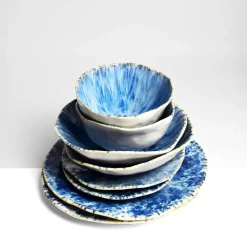 Céladon Paris Service pour 2 Onda | Bleu écume New