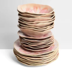 Céladon Paris Service pour 8 Onda | Rose anémone