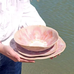 Céladon Paris Service pour 4 Onda | Rose anémone Outlet